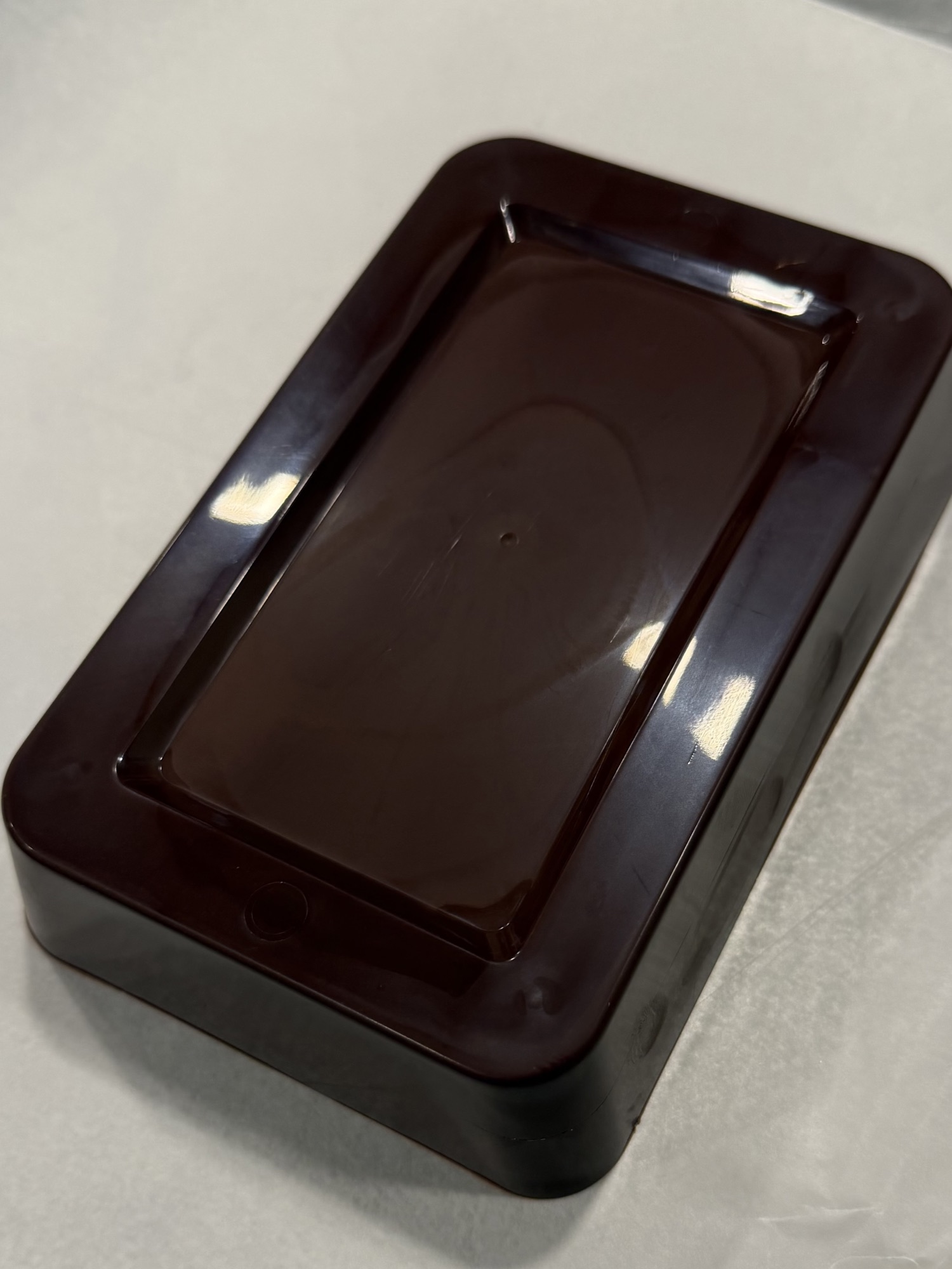 Couverture chocolate pieces arranged in the lab